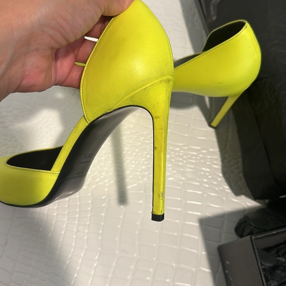 I’m selling used pair of ysl neon yellow heels that have been used about 5 times - Picture 5 of 5
